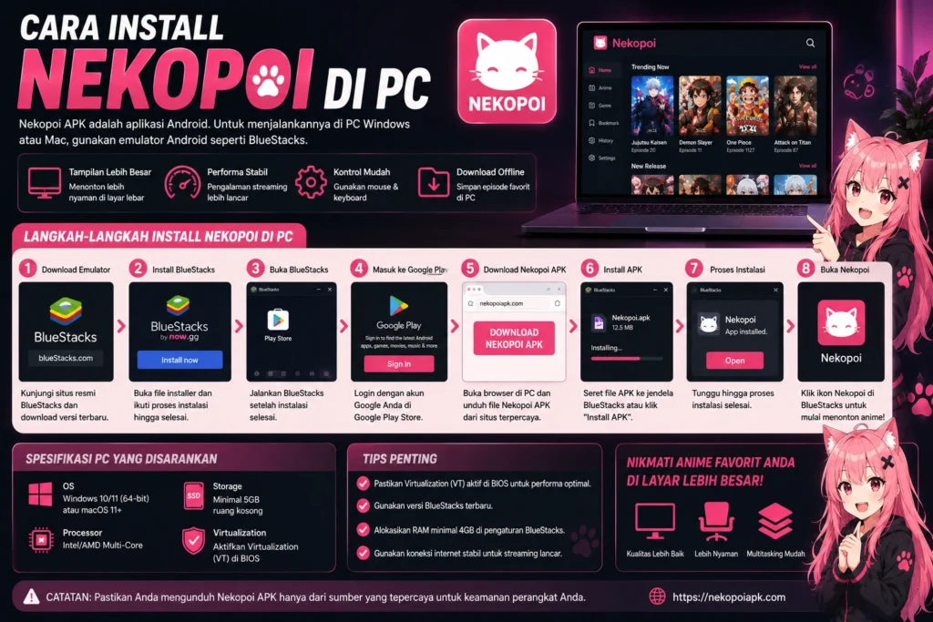 Cara Install Nekopoi di PC