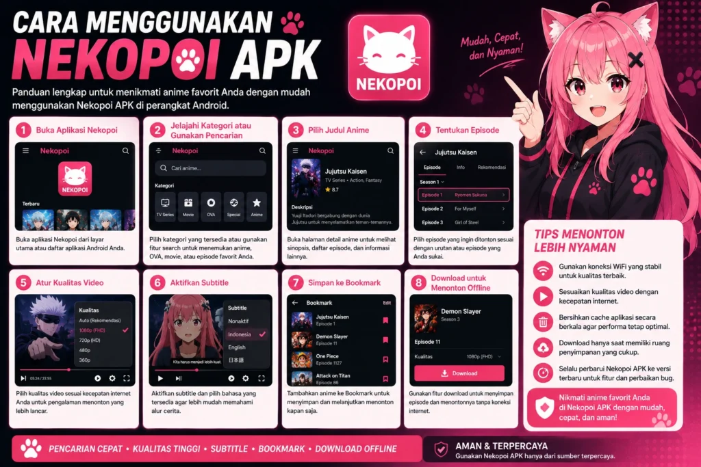 Cara Menggunakan Nekopoi APK